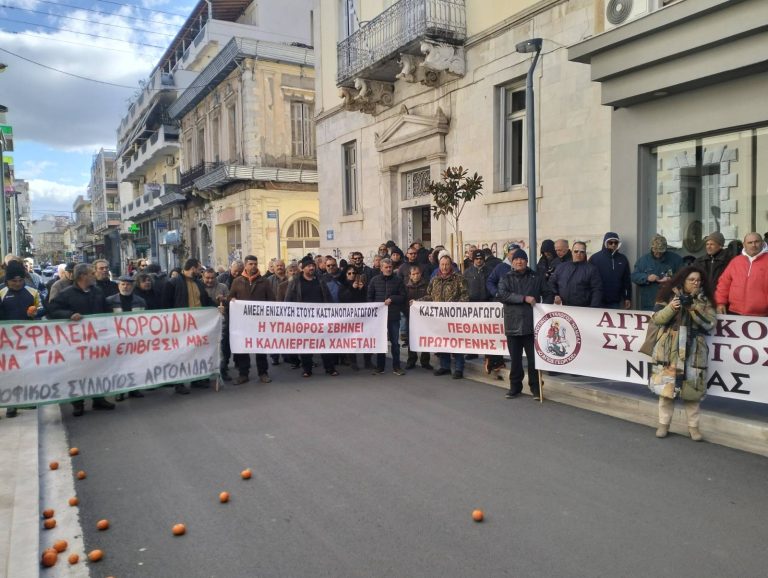 Πότε βγαίνουν τα τρακτέρ στους δρόμους -Πέταξαν πορτοκάλια- Συμμετείχαν και αγρότες της Κορινθίας (φωτο)