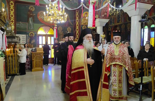 Η Θ. Λειτουργία στον Ι. Ναό Αγίου Γεωργίου στο Μπολάτι Κορινθίας…