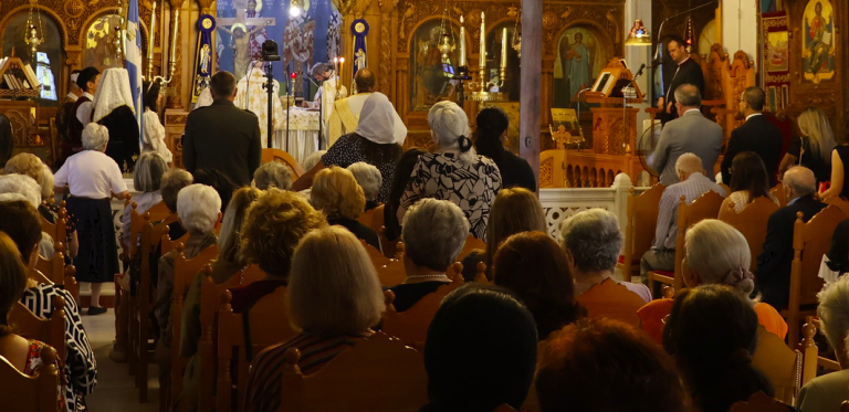 Η ομιλία για τη ζωή, τη μαρτυρία και το μαρτύριο του Αγίου Εθνοϊερομάρτυρος Χρυσοστόμου Σμύρνης από τον διευθυντή του 4ου Γυμνασίου Κορίνθου